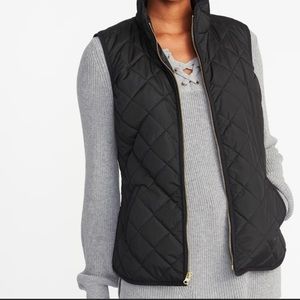 quilted black vest